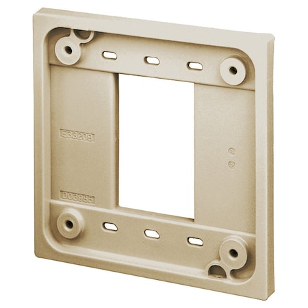 Bryant 1 and 2 Gang Adapter Plate, Quad-Plex Receptacles, Ivory ADAPI